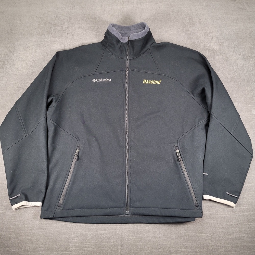 Columbia Havoline Softshell Jacket Full Zip Interchange Mens Black Large